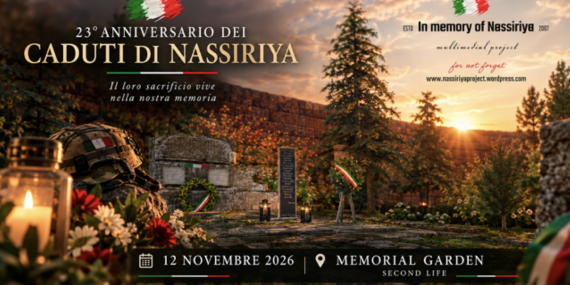 Nassiriya, la memoria diventa globale: il 12 novembre la cerimonia ufficiale si tiene su Second Life