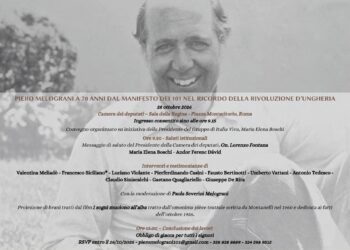 PIERO MELOGRANI E IL MANIFESTO DEI 101: IL 28 OTTOBRE ALLA CAMERA UNA MATTINATA DI RIFLESSIONE SUL 1956